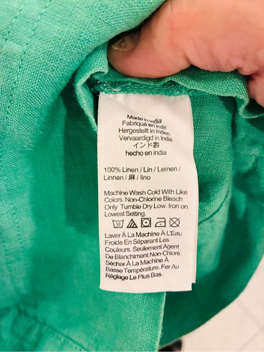 J. Crew Kelly Green Button-Front Puff Sleeve Linen Top XS